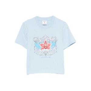 25 FW 카사블랑카 블레이즈 오키드 프린트 코튼 티셔츠 WAW25JTS00903 TP442864135
