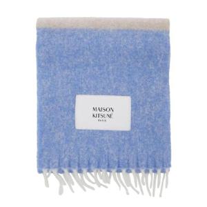 25 FW Maison Kitsune logo patch fringed scarf PM06203WA0022 TP442847023