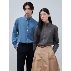 [빈폴멘] [Essential] 남녀공용 데님 셔츠  블루 (BC4764E77P)