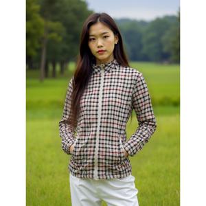 닥스 골프 여성 24SS 클리어런스스테디셀러베이직 체크 점퍼 (BEIGE) WNJU4B901I3