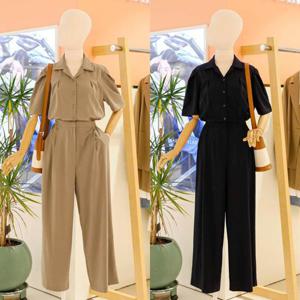 [플라스틱아일랜드]핀턱카라 점프수트 PN2WP504