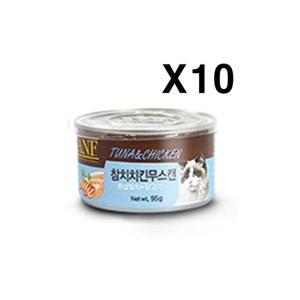 anf 캔(캣) 95g X10 / 참치치킨무스 고양이 습식간식