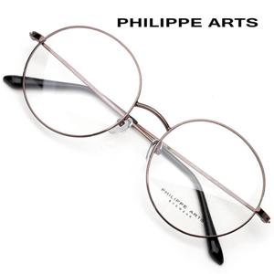 필립아츠 안경테 PA8005 C5 오버사이즈 동글이 안경 메탈테