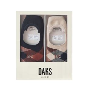 [닥스(양말)]DB24930 숙녀 파일인비져블 닥스큰체크 2족세트