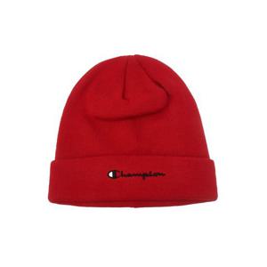 [챔피온]Champion 레드 스크립트 로고 Cuff 비니 CKHE2F401BK
