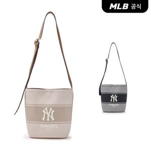 [MLB공식] 25N 바시티 레터링 캔버스 버킷백 (2 COLOR) 3ABMB015N