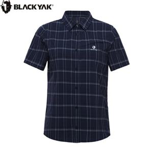 블랙야크 여성 여름 올라운더 체크 셔츠 경량 스트레치 반팔 셔츠 1BYYSMU502VN