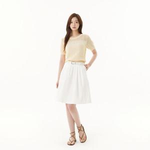 [플라스틱아일랜드] 턱셔링 미디 스커트 PR2WS562
