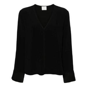 25 FW 포르테포르테 V넥 크레이프 블라우스 12871MYSHIRT TP432036439