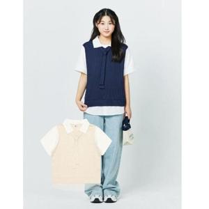 소이 세이브존07 4부셔츠레이어드니트조끼티 25M5464