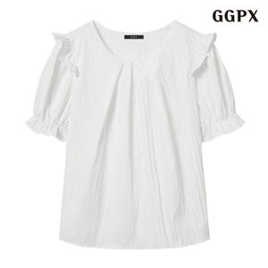 [지지피엑스]핀턱 벌룬 반팔 블라우스 (GPBBA051D)