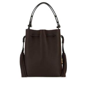 VALENTINO GARAVANI Chocolate leather VLogo Signature bucket bag 7W2B0R99HHL CTJ
