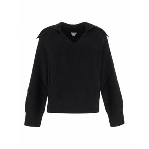 [BOTTEGA VENETA] 라프리마 여성 크루 넥 폴로 카라 스웨터 weight 820109V59X01000 블랙 /8