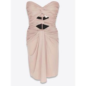 SAINT LAURENT Pink cut-out mini dress 708358Y5F635389