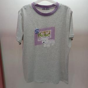 Latium HC06 이중컬러넥 플라워퍼피 얇은 여름 라운드 반팔 면티 T2523ts59G