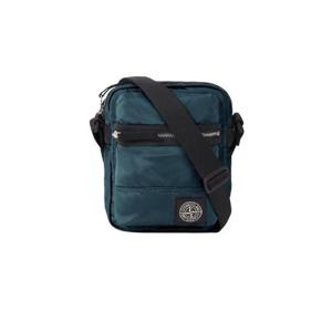 스톤 아일랜드 9200015 코티드 나일론 메탈 에코닐 파우치 백 다크 틸 그린   25FW K2S1592000-15S0251-V0057