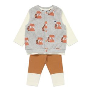 [블루독베이비8] FW25 너구리 VEST 3SET  HJ (45A1361101) (BLUEDOG BABY 유아 출산 백일 선물 도트 강아지