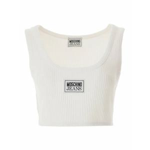 [MOSCHINO] 라프리마 여성 탑 탱크 아이코닉 크롭 81487660001 화이트 /8