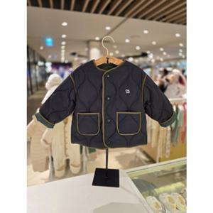 [블루독베이비] 25 FW(DG)배색 소프트 라이트다운점퍼(45A1911403)백일 돌 조카 선물 유아 아가점퍼 경량 (