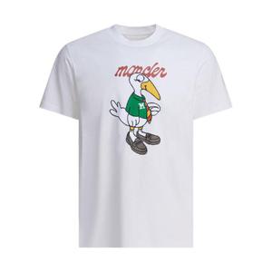 MONCLER Cotton T shirt with mascot logo 8C00016-89AJS00A