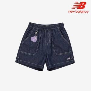[뉴발란스]뉴발란스 키즈 여아 데님 3.5부 쇼츠 NK9VE2802G-55
