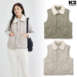 [K2]KWU24642Z1 여성 간절기 실크 패딩 조끼 실크스타 베스트