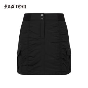 [팬텀] 여성 아웃 포켓 누빔 패딩 큐롯 스커트 221E3PC282_BK