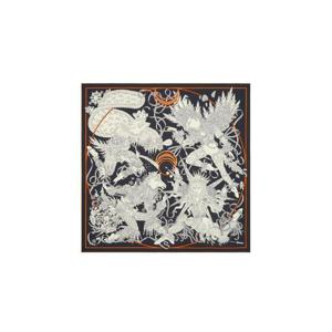 에르메스 르 사크레 데 쎄종 스카프 90 블루 누아 크렘 포티론 H003903S18
