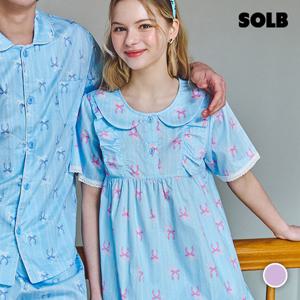 솔브 60수 주자 리본 나염 여성 파자마(SPA2506W)[SPA2506W]
