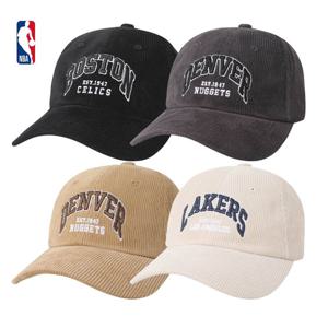 NBA 팀 레터 아치형 자수 포인트 코듀로이 하드볼캡 N255AP462P