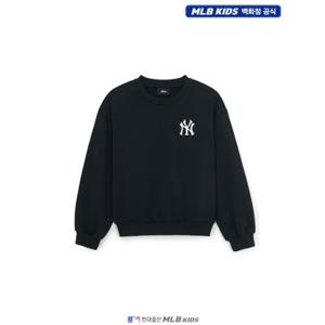 [MLB키즈US] (7FMTB2254-50BKS) 여아 베이직 스포티브 스몰로고 크롭 맨투맨 아동맨투맨 키즈맨투맨