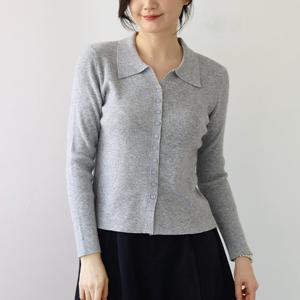 [웬디즈갤러리]도피네 골지 단추 가디건 니트 / 일상 여성 출근 SKN113