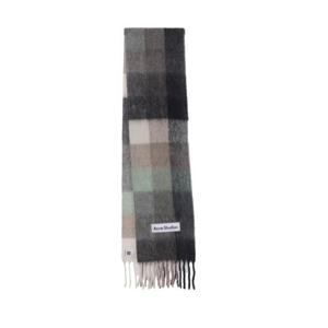 아크네 스튜디오 머플러 스카프 CA0084BO8 GREEN GREY BLACK