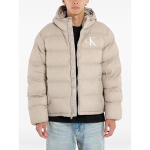 25 FW 캘빈클라인 모노그램 로고 후드 패딩 재킷 LV04RD528GRAK TP442688028