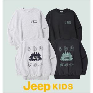 [아동] 지프키즈 Jeep Kids 캠핑 프린팅 맨투맨 티셔츠 Q3891