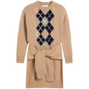 AMI Paris 아가일 더블 레이어드 스웨터 H24UKS044KN0057