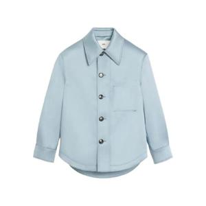 AMI Paris 아미 드 쾨흐 버튼 업 새틴 재킷 H25UJK824PL0035