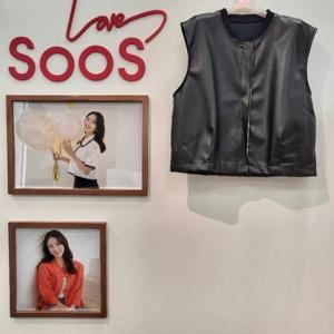 수스 HC40 라운드인조가죽조끼 S251BVO201
