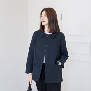 엄마옷 마담4060 라운드카라트렌치자켓 중년여성 데일리 -ZJK2509009-