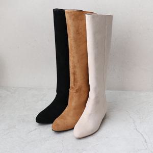 브루노 컴포트 쿠션 숏슬림스웨이드 롱부츠 3CM RA-9004
