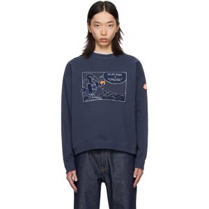 몽클레어 스웨트셔츠 Moncler x Gilga Farm 네이비 코튼 스웨트셔츠 252171M204000