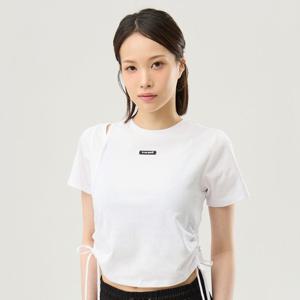 [르꼬끄]여성 컷아웃 레이어드 셔링 반팔티 QQ222ORS46_OWT