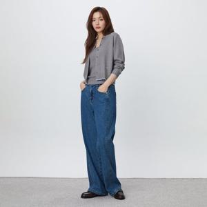 플라스틱아일랜드  절개 포인트 데님 팬츠 (PR3DP962)