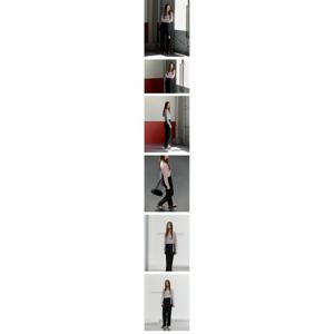 플라스틱아일랜드  레이어드 랩 스커트 슬림핏 팬츠 (PR3WP881)