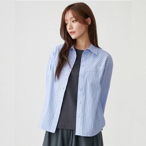 플라스틱아일랜드  스트라이프 변형 블라우스 (PR3WB862)