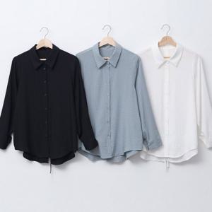 [아이우먼]빅사이즈블라우스 V256L509 버튼포인트트임블라우스 SM