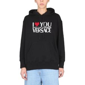 베르사체   후드 티셔츠 FW22 10072671A054031B000 1008050 BLACK