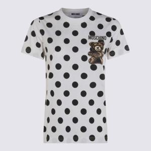 모스키노   반팔 티셔츠 FW25 252D071654412003 6315650 Ivory