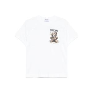 모스키노   반팔 티셔츠 FW25 V072555411001 5747530 White