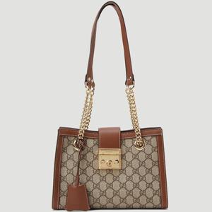 25 FW 구찌 M Padlock 미디움 패드락 모노그램 캔버스 스퀘어 숄더백 498156 KHNKG 853